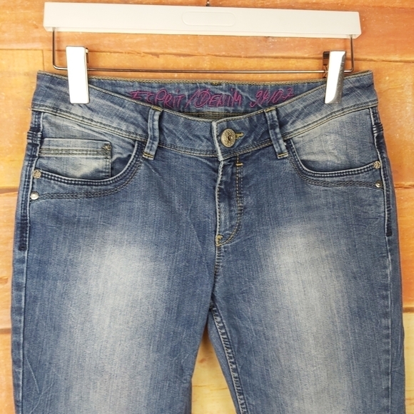 📣2/40$📣 ESPRIT 94107 ankle zip stretch jeans size 29 - Picture 2 of 10